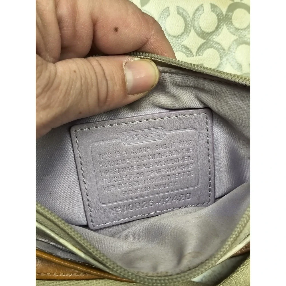 w/COA COACH #42420 Swingpack Signature Coated Canvas - Some‎ Peeling